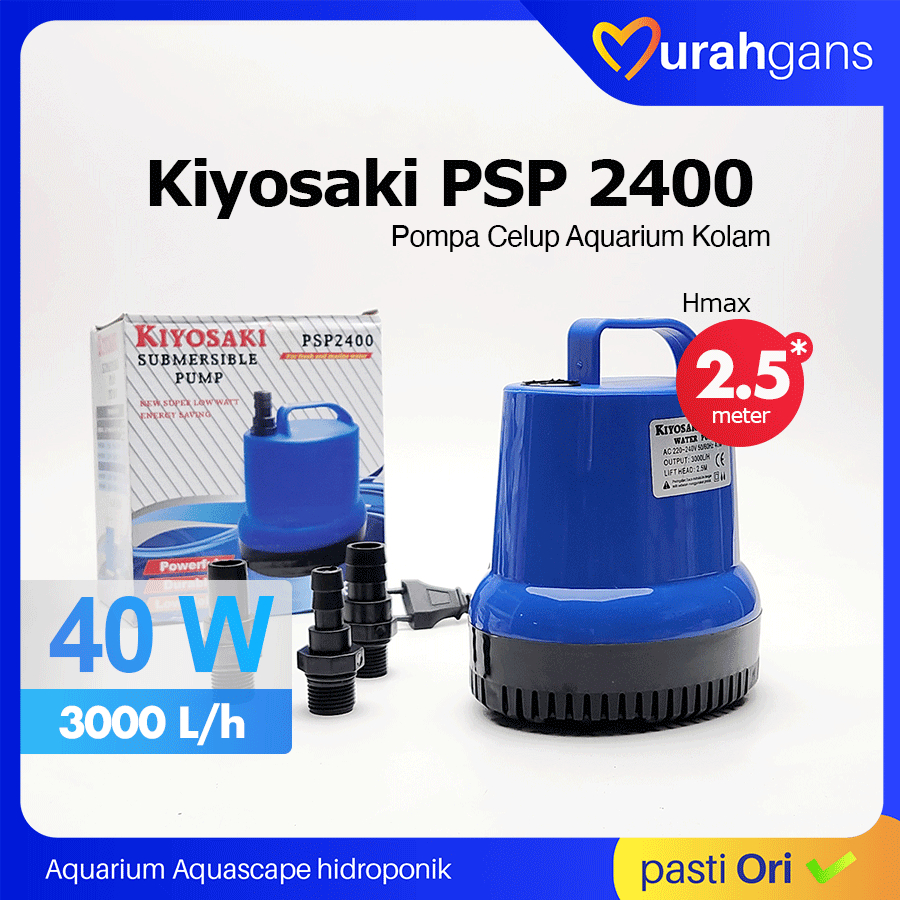 Pompa Aquarium KIYOSAKI PSP 2400 Water PumpKolam Koi 3000 L/h