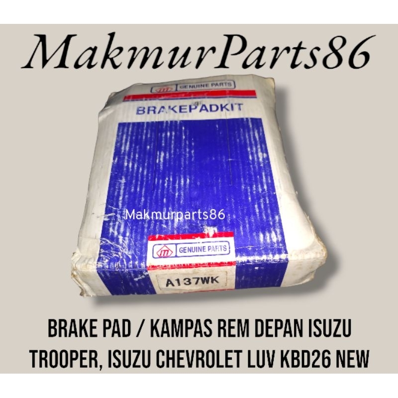 Brake Pad / Kampas Rem Depan Isuzu Trooper, Isuzu Chevrolet Luv KBD26 New