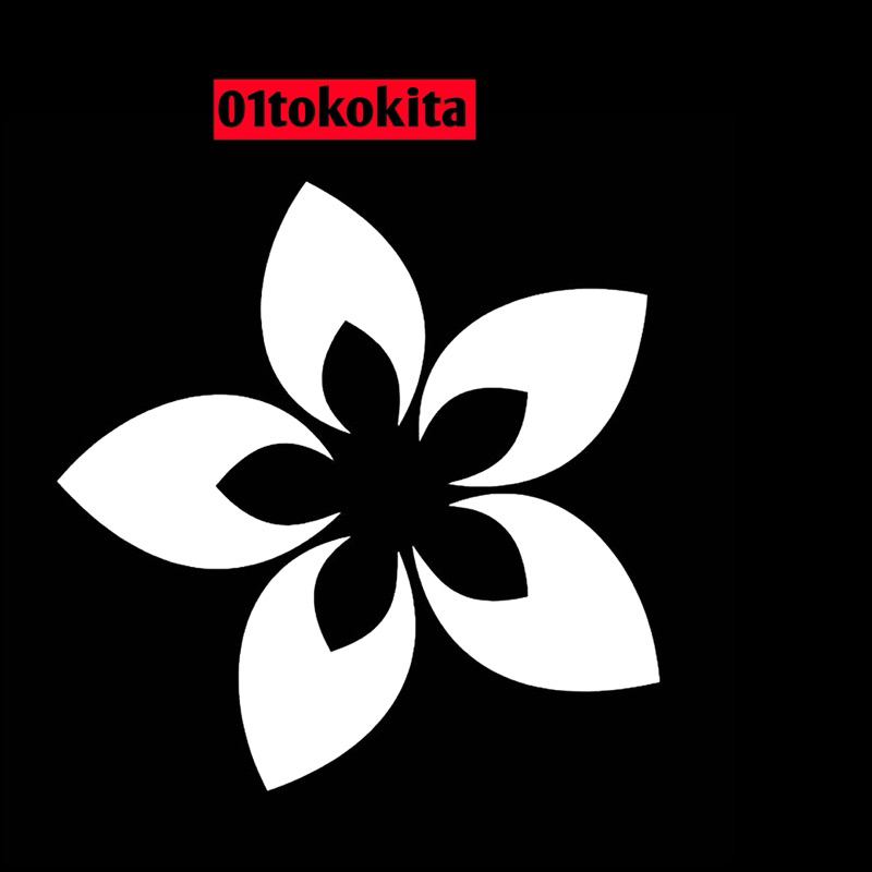 Sticker cutting decal model bunga batik modern variasi motor helm Stiker cuting bunga warna warni un