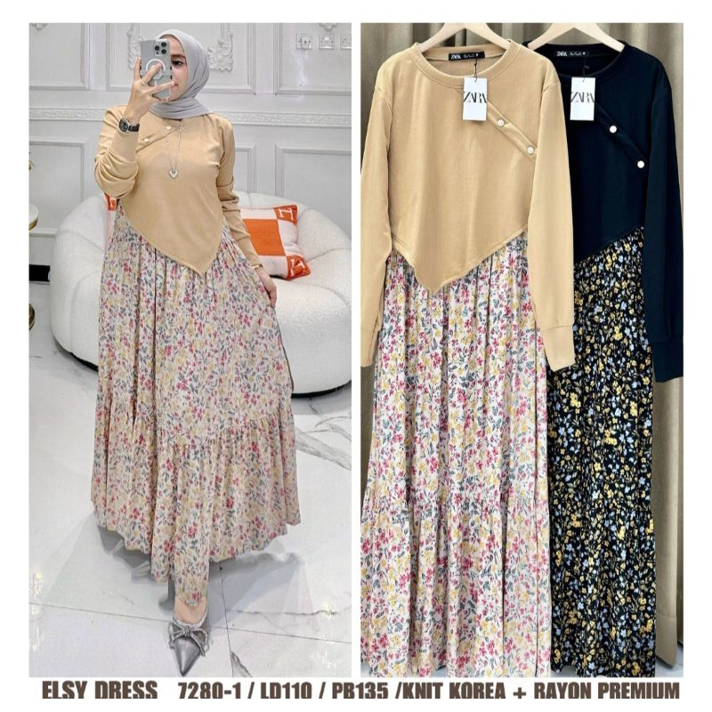 3 MOTIF GAMIS IMPORT ZARA BAHAN KNIT RAJUT KANCING MIRING GESER
