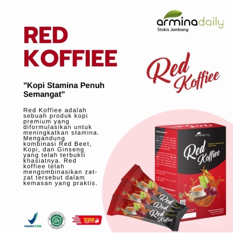 

kopi stamina Red koffiee original Arminadaily kemasan box isi 10