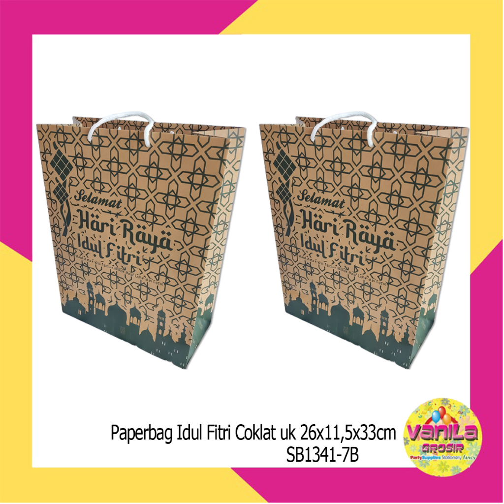 

(12Pcs) Paperbag Idul fitri, paperbag lebaran, paperbag kertas lebaran, tas bingkisan parcel idul fitri