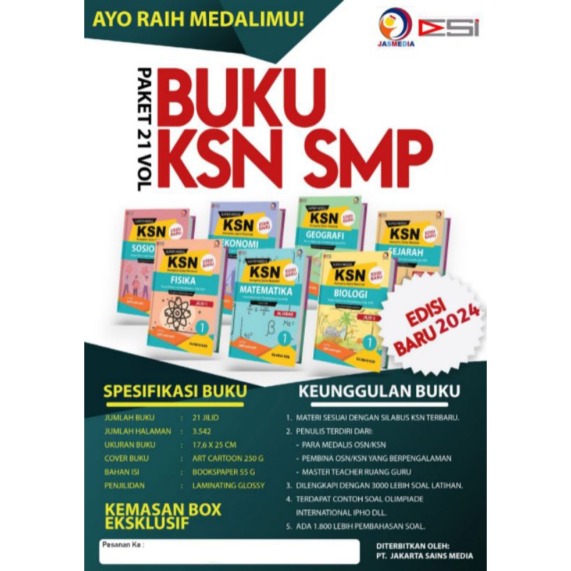 

Buku Super Modul KSN SMP. Penerbit JASMEDIA