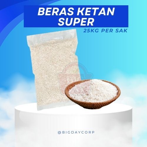 

BERAS KETAN PUTIH LOKAL SUPER 25KG TANPA CAMPURAN PER KARUNG PER SAK