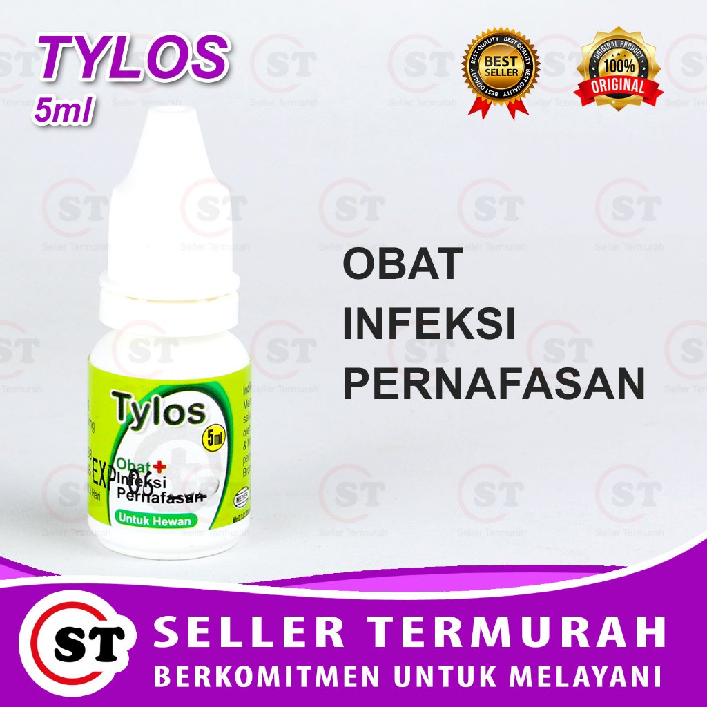 TYLOS 5ML - Obat Infeksi Saluran Pernafasan Flu Demam Batuk Kucing Anjing