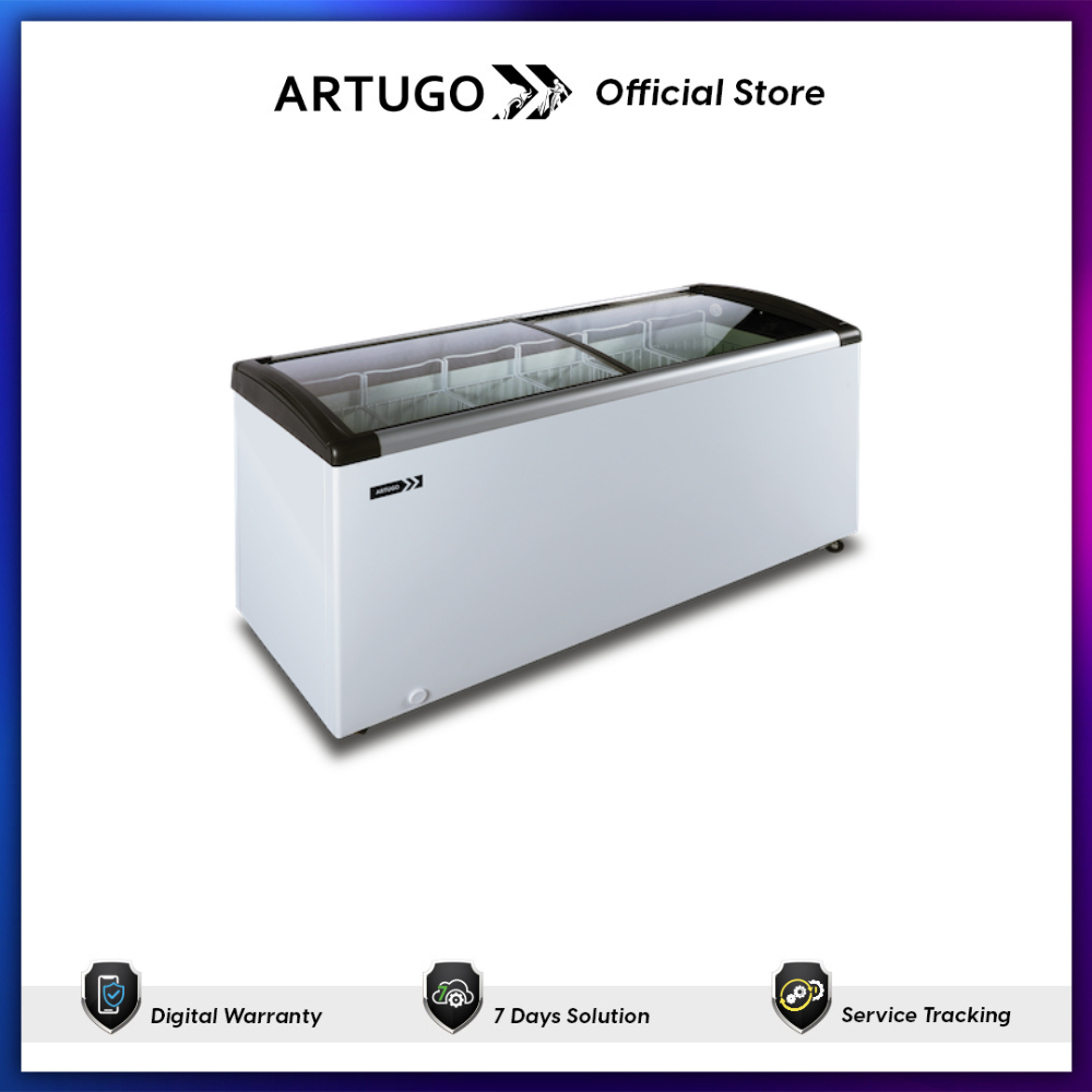 ARTUGO SLIDING CURVE GLASS FREEZER 366 Liter SH 385