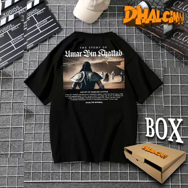 ( KAOS DISTRO UMAR BIN KHATTAB ) KAOS UMAR BIN KHATTAB FUL COTTON 24S, KAOS MUSLIM, KAOS ISLAMIC, KA