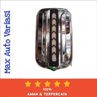 Sepasang Variasi Cover Spion Truk Hino Dutro Led Chrome
