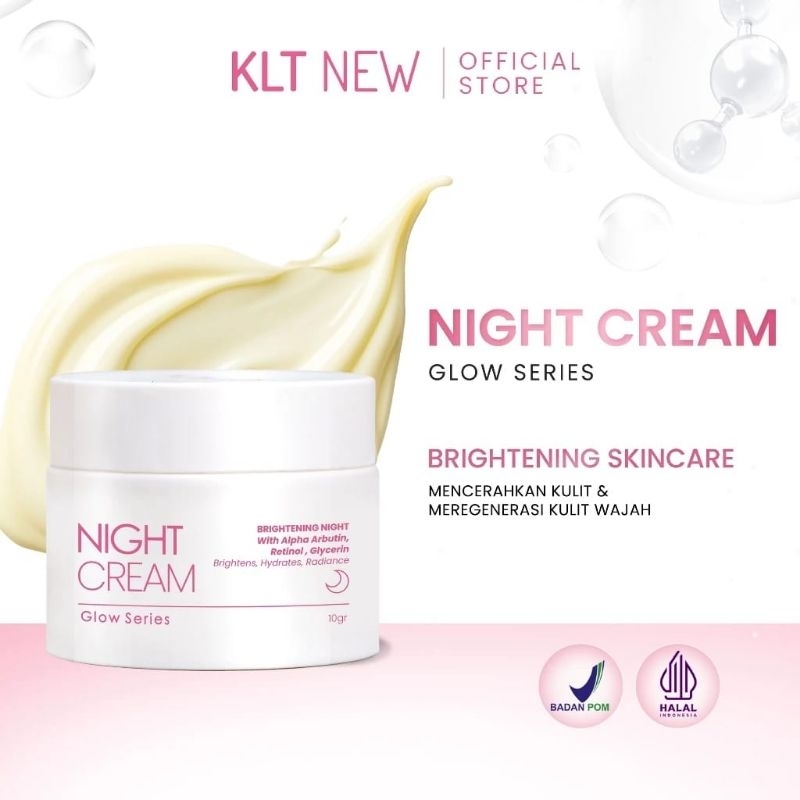 KLT New Glow Cream Malam BPOM / KLT New Cream Night KLT Glow / Cream Malam KLT NEW