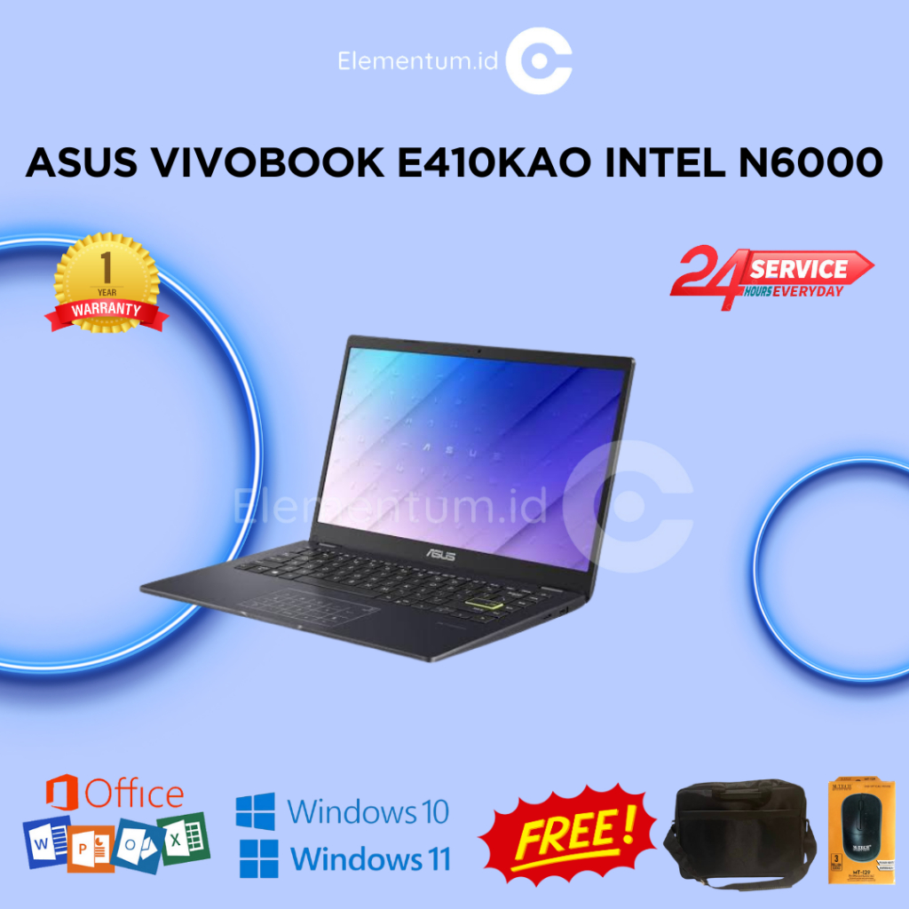 ASUS VIVOBOOK E410KAO INTEL N6000 | 4GB 256GB SSD | 14 INCH FULL HD