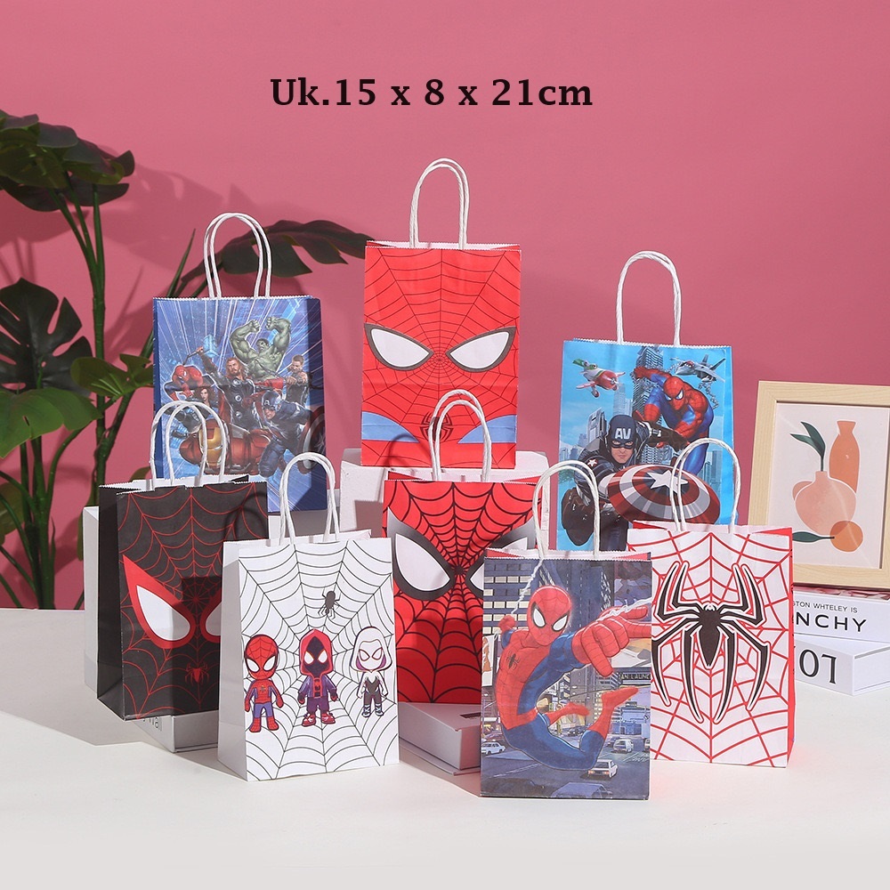 

Paper Bag Spiderman / Paper Bag Ulang Tahun / Tas Souvenir