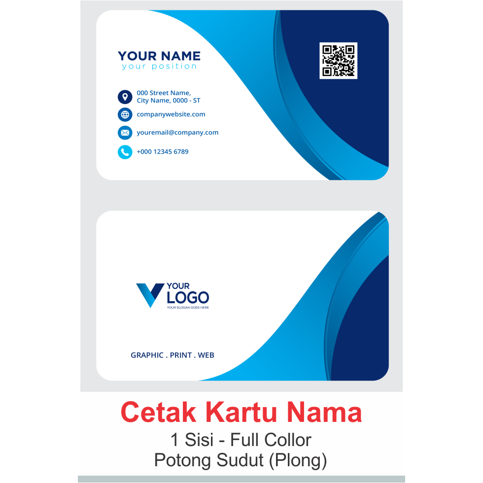 

Kartu Nama 1 Sisi ( plong )