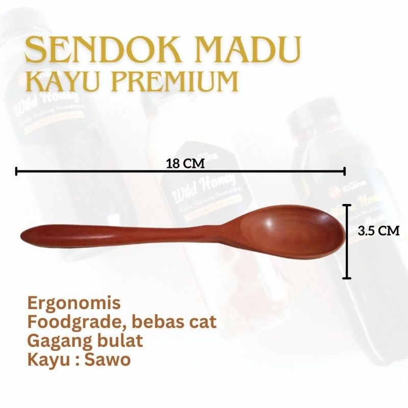 Sendok madu handmade kayu premium foodgrade korea mukbang