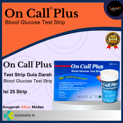 STRIP ONCALL PLUS REFILL GLUCOSE ON CALL ISI 25 STRIP CEK GULA DARAH