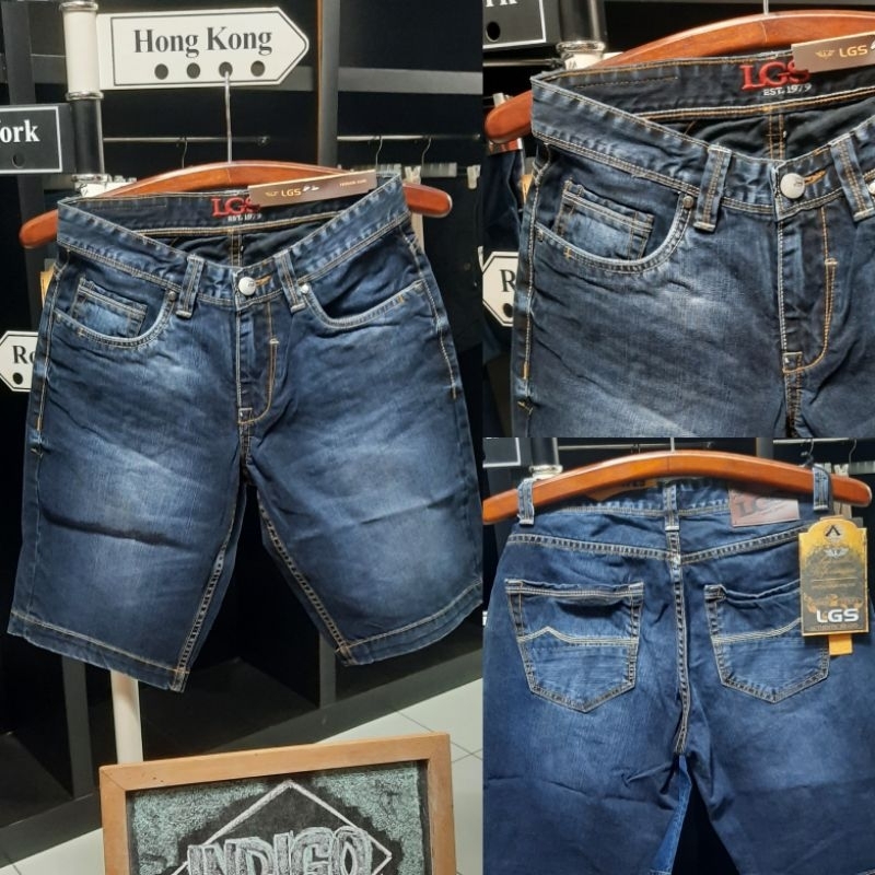 CELANA PENDEK LGS ☆☆ 100% ORIGINAL ♡♡ WARNA BIRU GELAP READY UKURAN 28 - 34