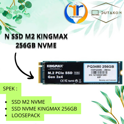 N SSD M2 KINGMAX 256GB NVME (WARNA BLACK POLOS)