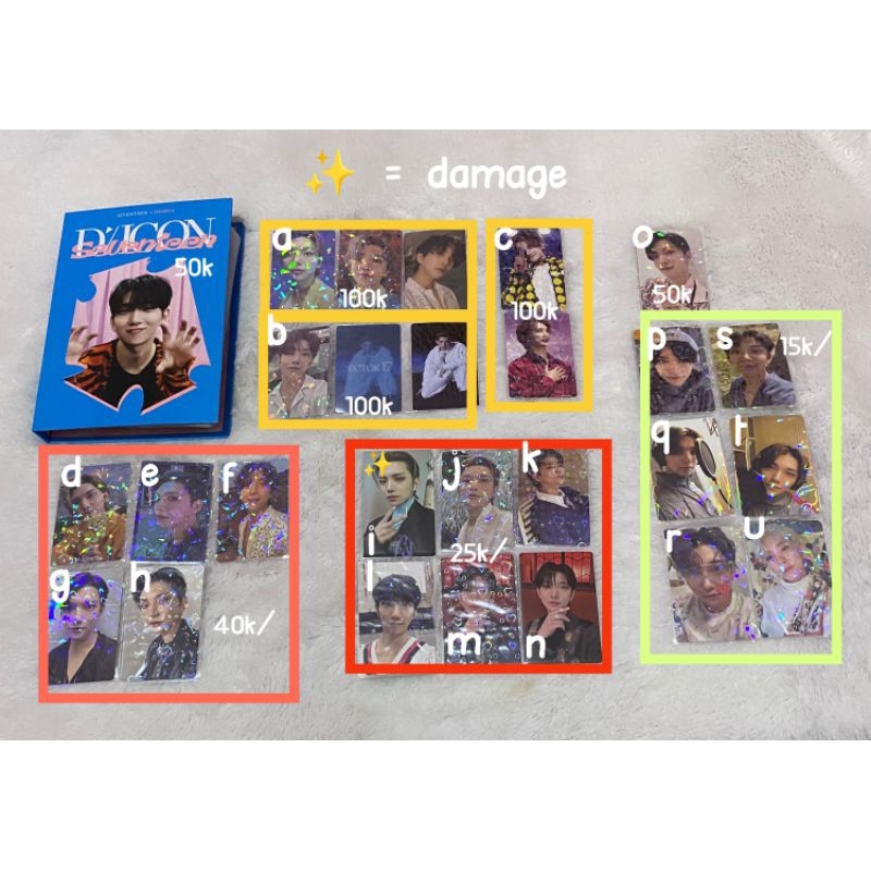 seventeen hong jisoo joshua photocard photo card pc binder dicon face the sun fts sector 17 sector17