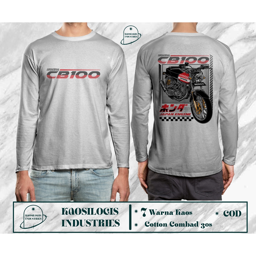 Kaos Lengan Panjang gl 100 kaos cb klasik kaos honda cb honda squad honda gank - Kaosilogis