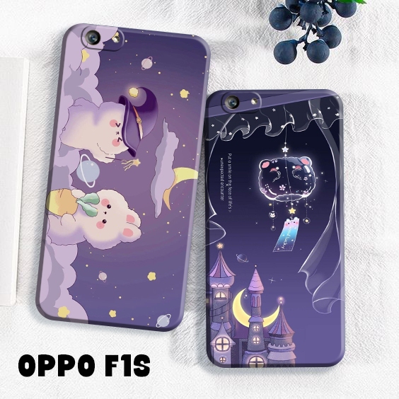 Case Hp - Oppo F1S  - Casing Hp - Oppo F1S - External_acc - Case Motif Bear Purpple - Fashion Case E