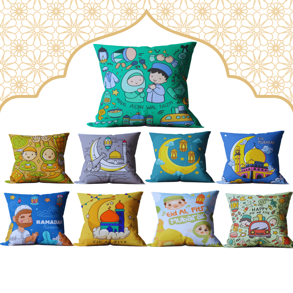 Sarung Bantal Sofa Katun Tema Ramadhan Dan Hari Raya Printing Size 40 dan 50