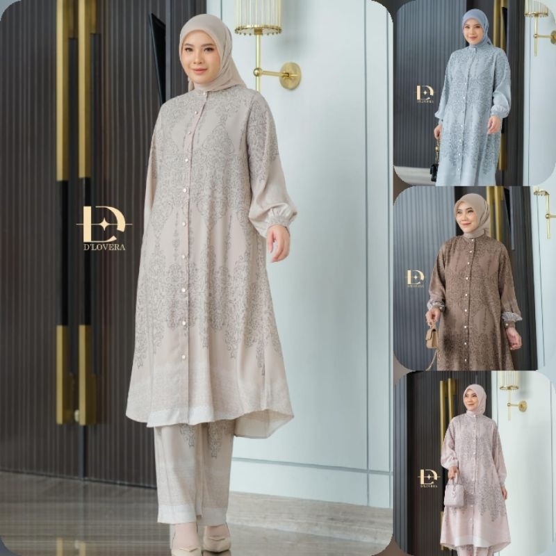 DLOVERA JANNA  Baju Tunik Setelan Kulot Janna set By D'Lovera. Nazra Sha