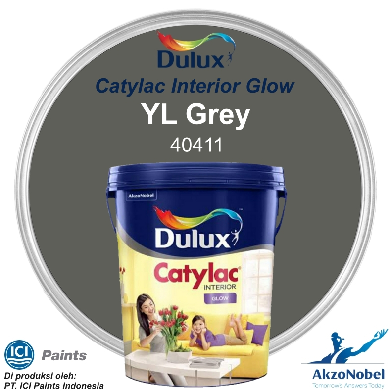 CAT DULUX CATYLAC GLOW 4.5 KG - YL GREY 40411