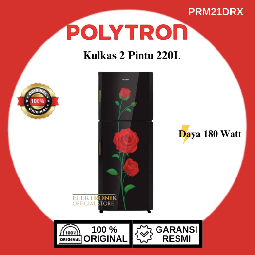 POLYTRON KULKAS 2 PINTU BELLEZA PRM21DRX/PRM-21DRX/PRM 21DRX/POLYTRON KULKAS 2 PINTU/POLYTRON KULKAS