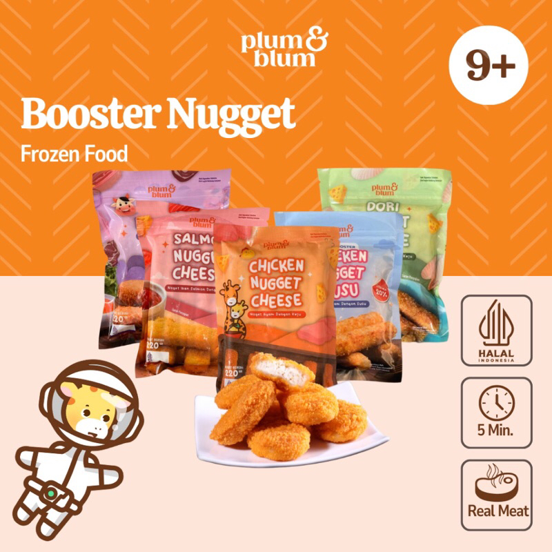 

Plum & Blum Finger Food Cheese Nugget Chicken Beef Dori No MSG 12 pcs Plum and Blum Halal