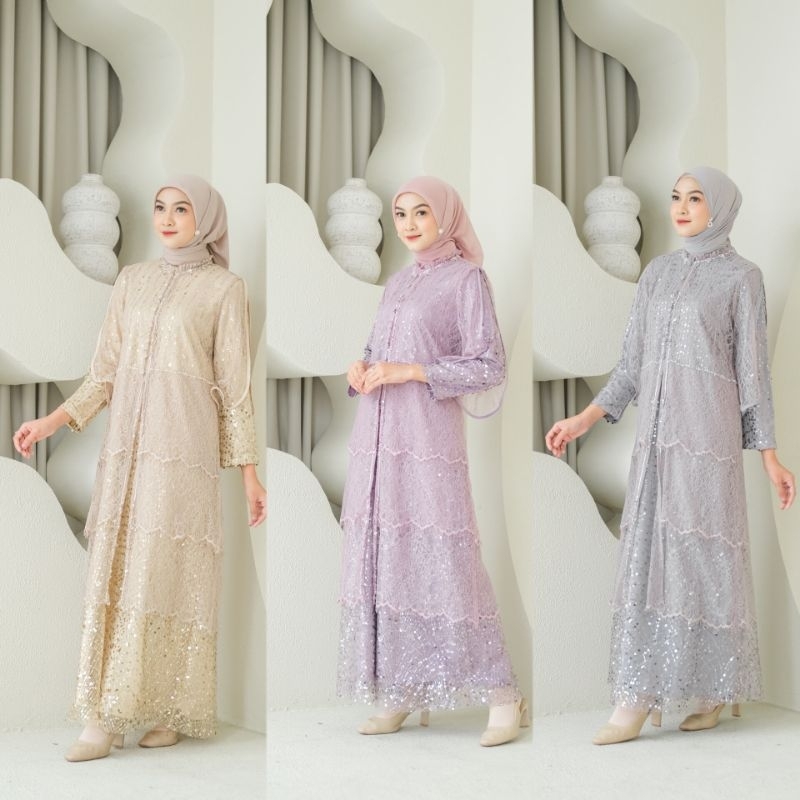 AYYARA DRESS | GAMIS SPINGGEL ROMPI SANTILY | GAMIS LEBARAN | GAMIS MEEAH KEKINIAN | GAMIS ROMPI | B