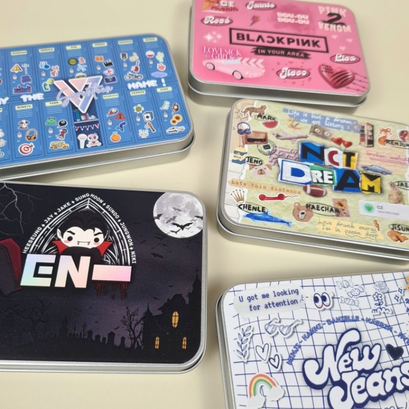 ["X" PRJCT] Tin Case K-POP | Kotak Kaleng | Tempat Photocard (Blackpink, Seventeen, NCT Dream, Enhyp