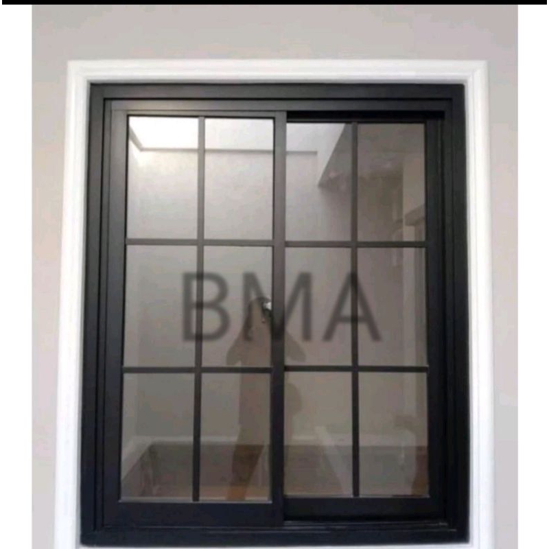 jendela sliding ornamen 100x150 aluminium
