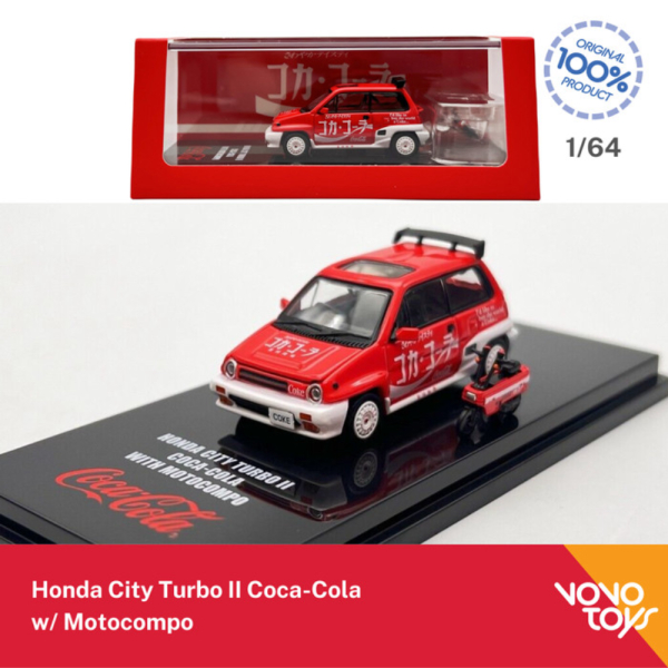 Jual Inno 1/64 Honda City Turbo II Coca-Cola With Motocompo Inno64 Murah