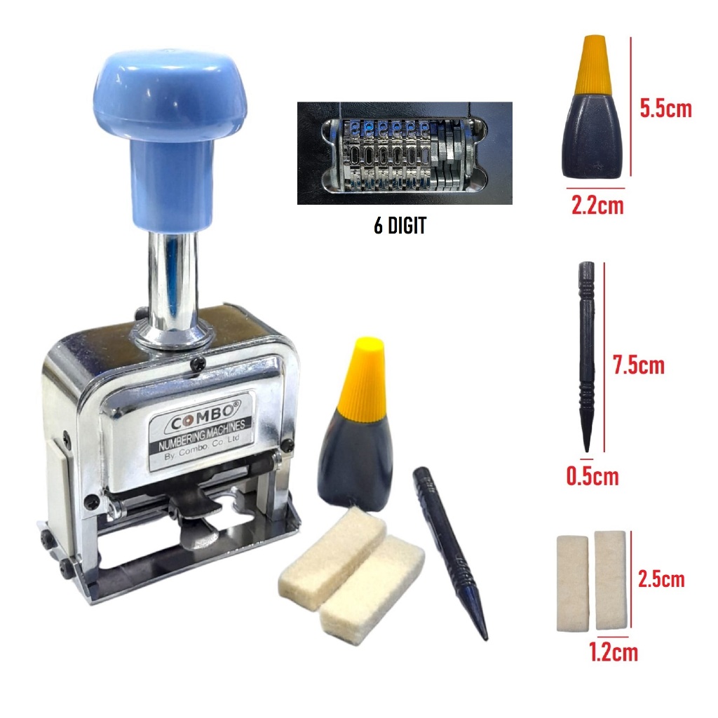 

SIS Numbering Machine 6 Dits 106S / Numerator / Nomorator / Nomerator Combo