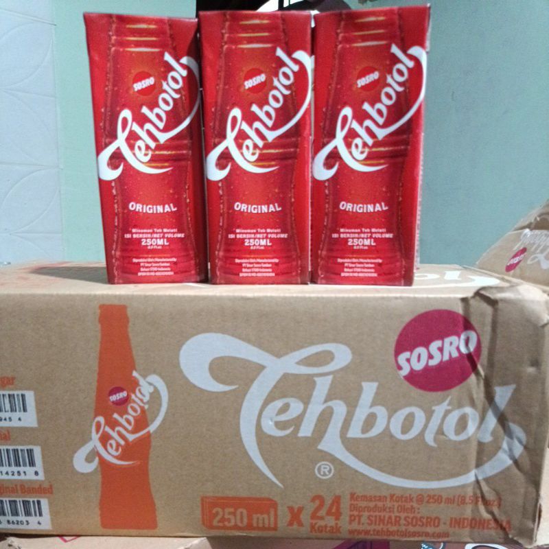 

Teh botol Sosro 250ml 1 karton isi 24pcs