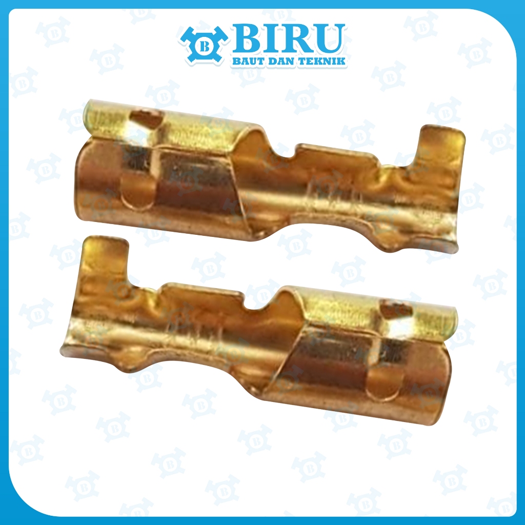 10 PCS Terminal Skun Konektor Kabel Bulat Female / Skun Cewek Tembaga Satuan