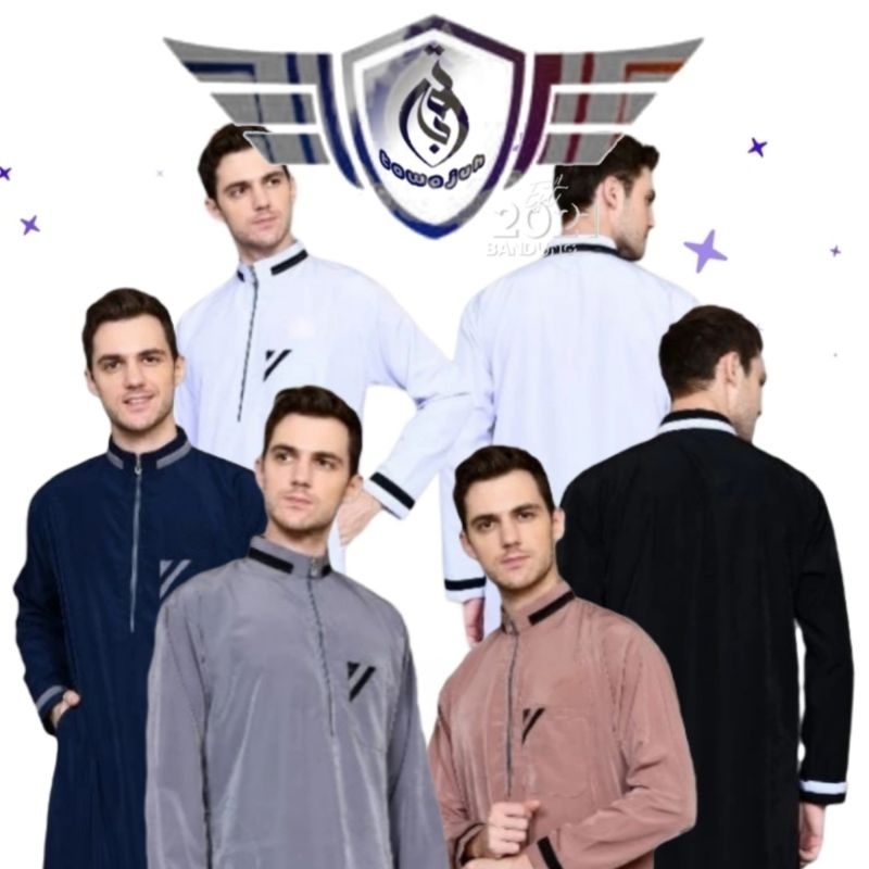 Tawajuh-Jubah pria dewasa-Gamis pria-jubah pria motif list-jubah viral-jubah altan