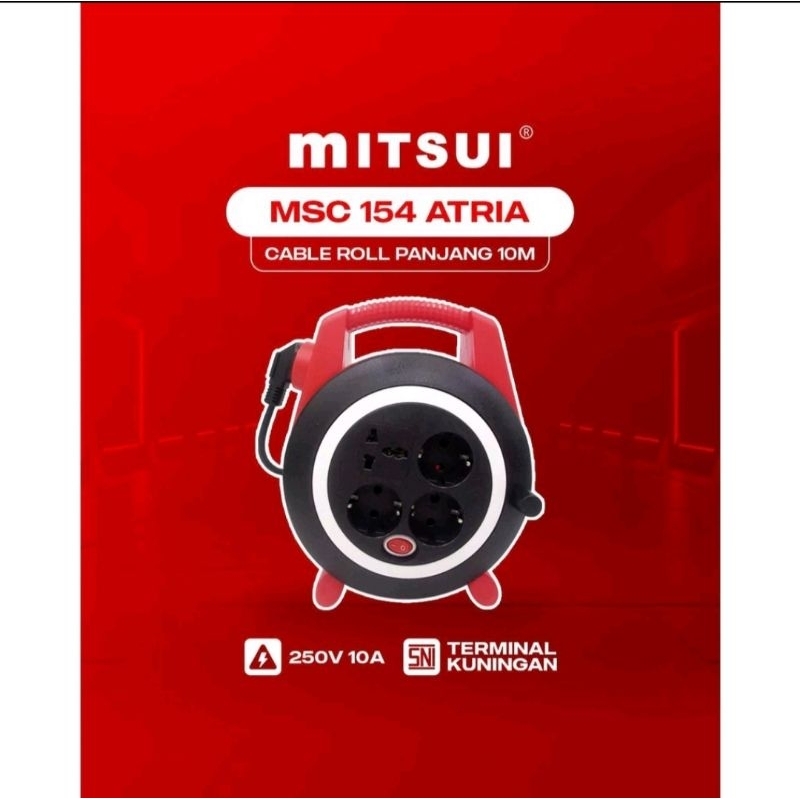 Mitsui MSC 154 Atria Box Cable 10m/ 4 Lubang Saklar Arde SNI