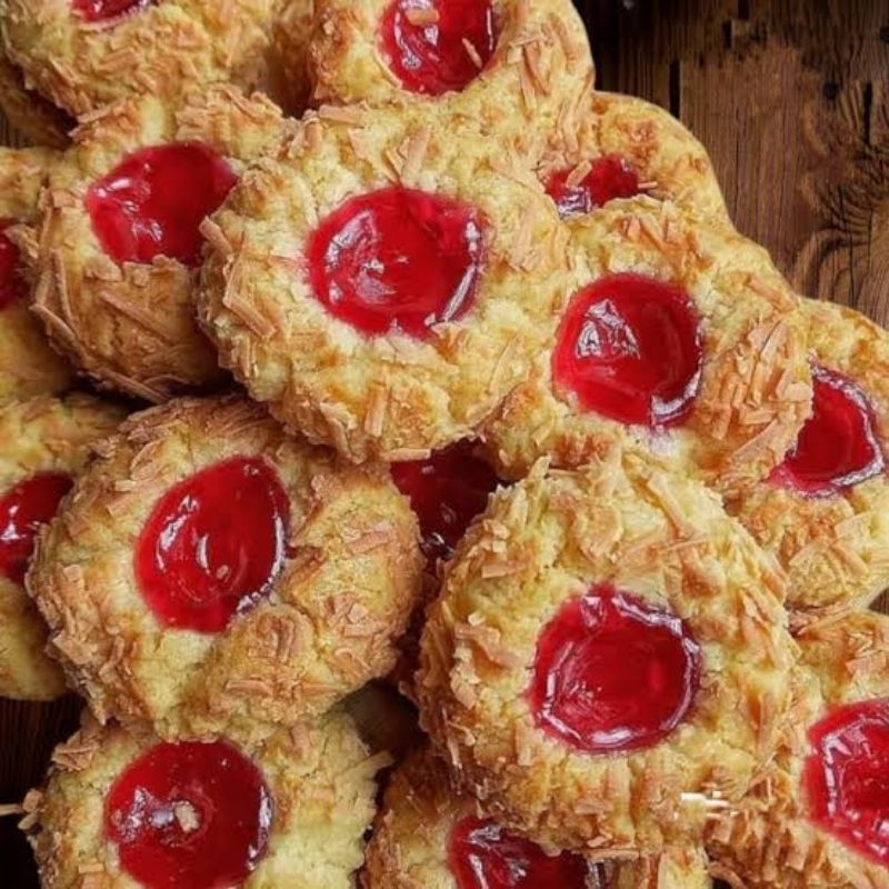 

THUMBPRINT KEJU COOKIES 500GR KUALITAS PREMIUM || KUE KERING THUMBPRINT DENGAN RASA KEJU & SELAI STRAWBERRY