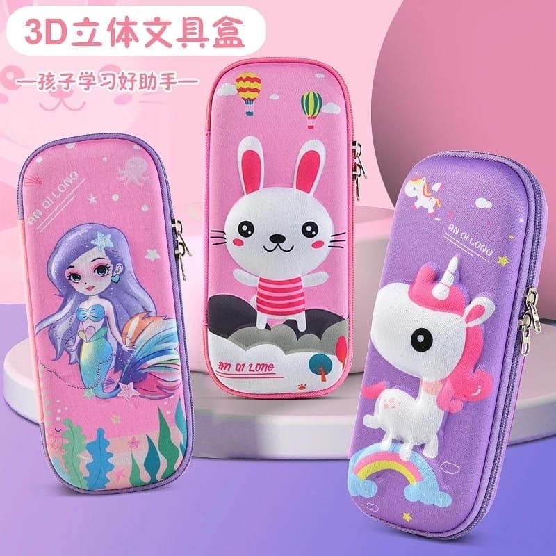 

Kotak Pensil Tempat Pensil Anak Gambar 3D