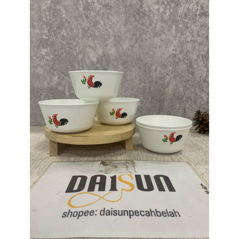 MANGKOK PLASTIK AYAM JAGO PUTIH KECIL DS3317