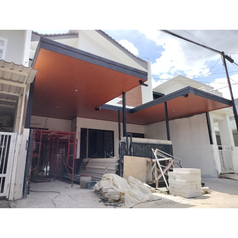 Kanopi Alderon Double Layer + Plafon Pvc Rangka Baja Ringan Free Lampu