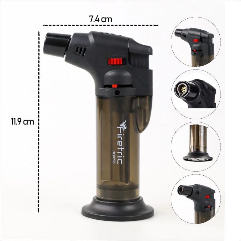 Torch Jet Korek Api Gas Besar Windproof Torch Gun Bonus Stand Firetric korek api
