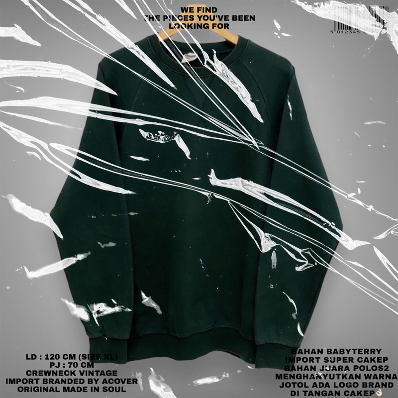 Acover original/acover sweater/sweater crewneck/green sweater/branded sweater/korean sweater/korean 