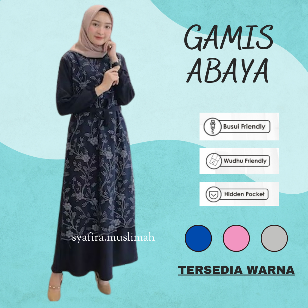 Abaya Remaja Arab Terbaru 2024 Kekinian Lebaran 2023 Bahan Moscrape Terbaik Model Alma