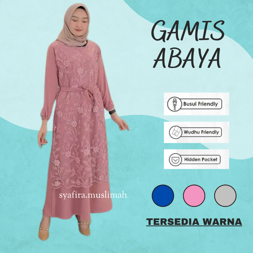 Abaya Remaja Arab Terbaru 2024 Kekinian Lebaran 2023 Bahan Moscrape Terbaik Model Alma