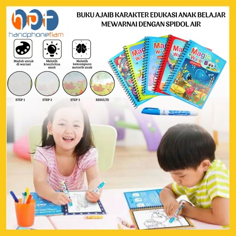 

MAGIC WATER BOOK - BUKU MEWARNAI ANAK - MAINAN EDUKASI - BUKU MENGGAMBAR