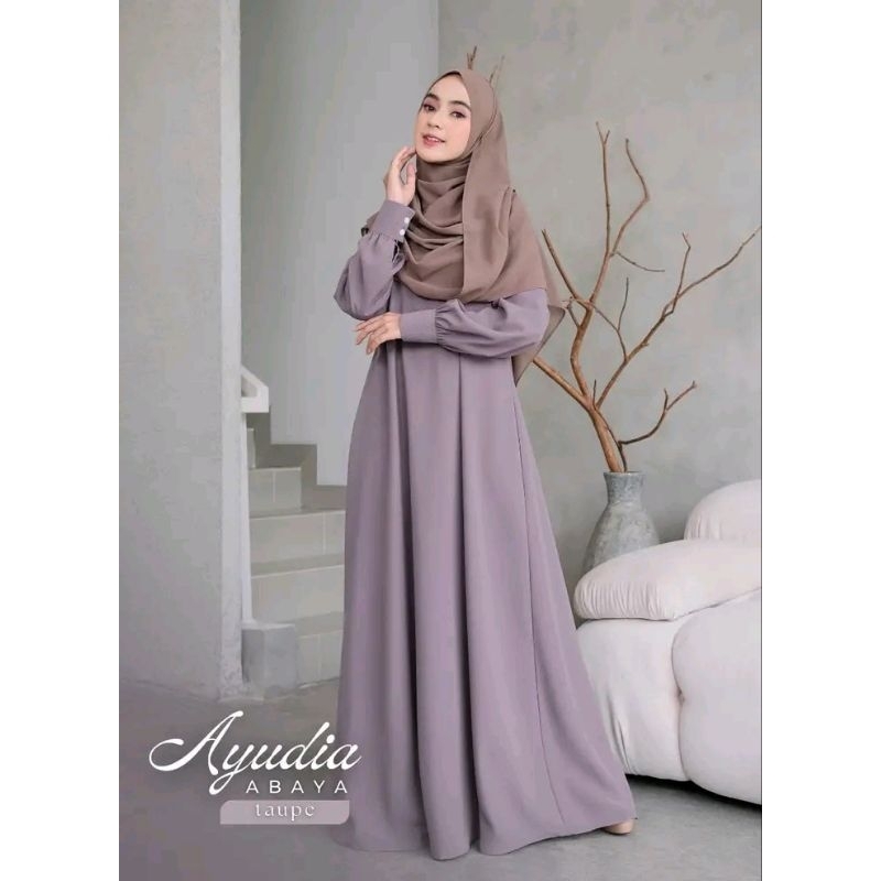 gamis dewasa ayudia abaya taupe