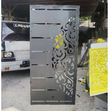 Ornamen pagar plat cutting cnc plasma ukuran 120x60 cm