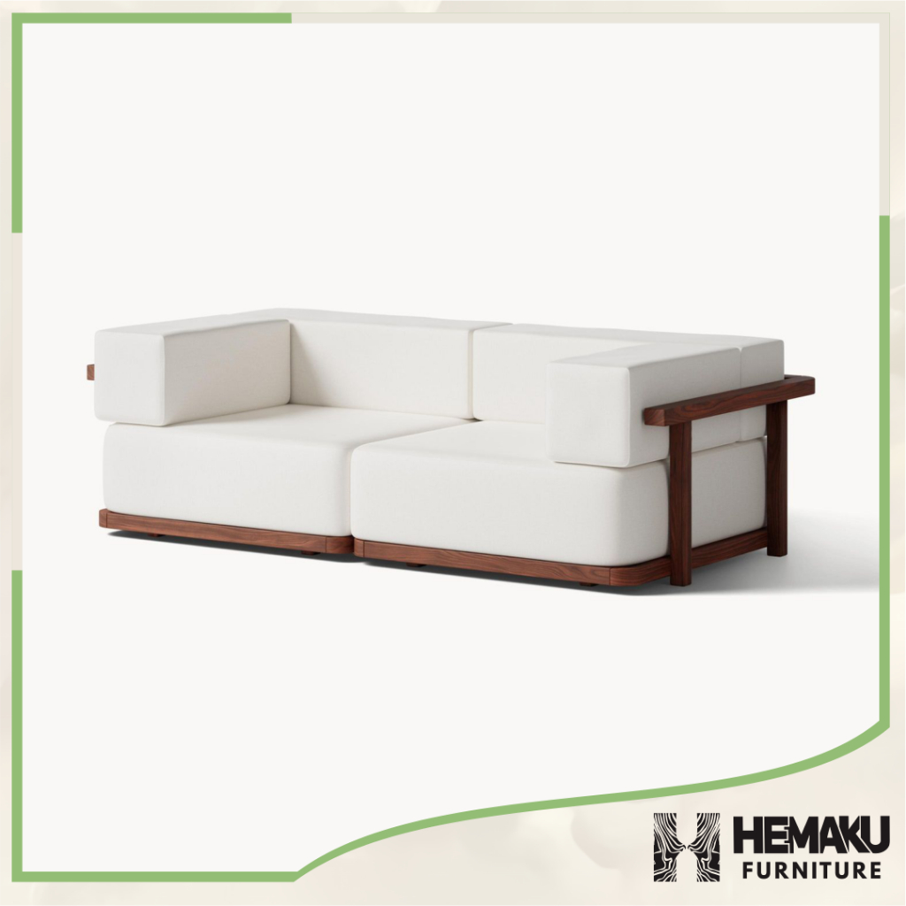 Sofa 3 seater kayu jati minimalis
