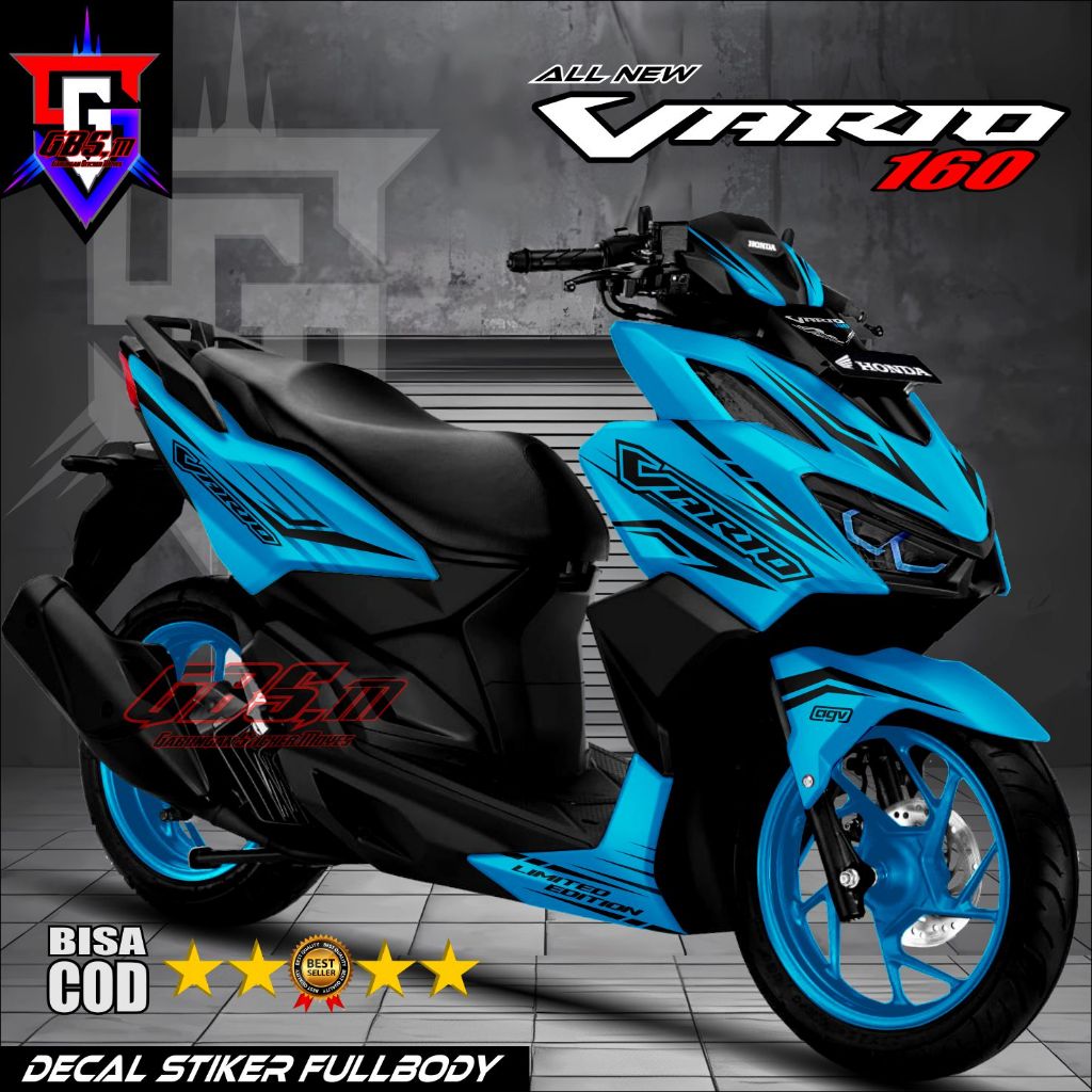 Stiker Decal Honda Vario New 160 Fullbody 2022 Desain List Racing Sticker Variasi All New Vario 160